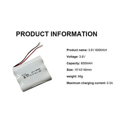 شراء بطارية نيكل كادميوم قابلة لإعادة الشحن 800mAh 3.6v 600mah بطارية نيكد التصنيع عبر الإنترنت