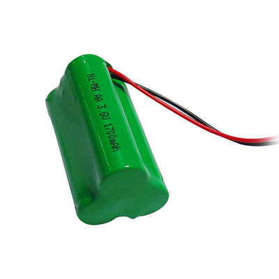 شراء 3.6v 1700mah بطارية نيكل قابلة لإعادة الشحن التصنيع عبر الإنترنت