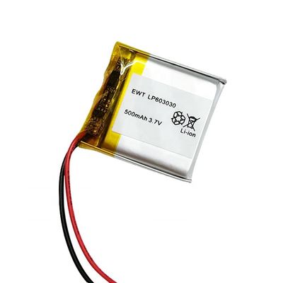 شراء بطارية لي أيون بوليمر مخصصة 600mAh 3.7V 500mah بطارية قابلة لإعادة الشحن online manufacture