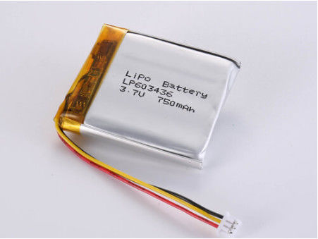 شراء LP603436 3.7V 750 MAH بطارية الليثيوم البوليمر الزجاجية الفضة الكيمياء للأداء التصنيع عبر الإنترنت