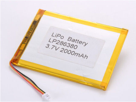 شراء LP286380 3.7V 2000MAH بطارية لي أيون المصنعين حماية من الإفراط في الشحن ويمكن شحنها للبيئات المطالبة التصنيع عبر الإنترنت