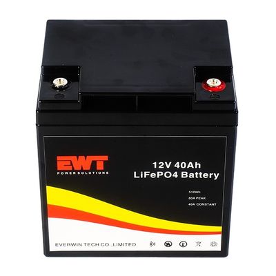 أبعاد مخصصة 12V 40Ah بطارية الكرة المضربة الكهربائية حزمة