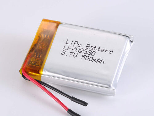 بطارية الليثيوم MP4 ذات القدرة العالية LP702530 3.7V 500MAH قابلة لإعادة الشحن