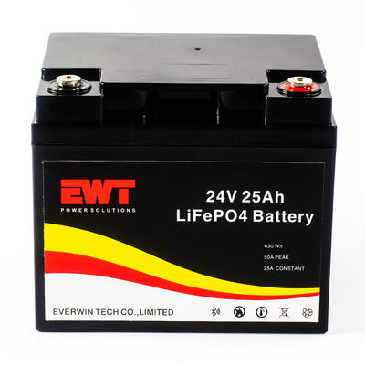 EWT IFR32700 24v 25ah Lifepo4 بطارية 12.8v 100000mah بطارية ليثيوم أيون عميقة الدورة