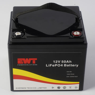 ABS Case LiFePO4 12V 50Ah Lithium Iron Phosphate Battery Module للتطبيقات الصناعية