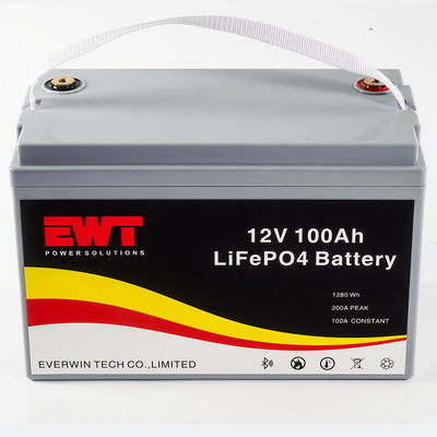بيع بالجملة مع الموافقة 12V 100ah بطاريات LiFepo4 12.8V 100ah لRvs كاميرفانز والقوارب