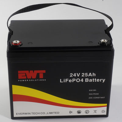 بطارية LiFePO4 24V مزودة بمادة LFP anode ومدمجة في BMS للتطبيقات الصناعية