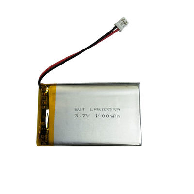 بطارية الفضة الليثيوم البوليمر القابلة لإعادة الشحن LP503759 3.7V 1100mAh لأداء طويل الأمد
