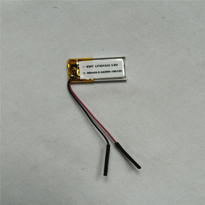 LP301324 3.8V 90mAh بطارية الليثيوم البوليمر Oem Odm مدعومة A Grade