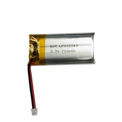 LP902040 3.7V 700MAH بطارية البوليمر الليثيومية المعتمة قابلة للتخصيص ودعم المصنع OEM / ODM