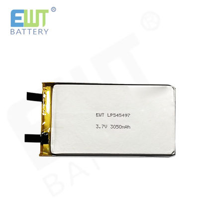 بطارية الليثيوم البوليمر LP545497 3.7V 3050mAh مع حماية الزيادة من الشحن وميزات سلامة PCB