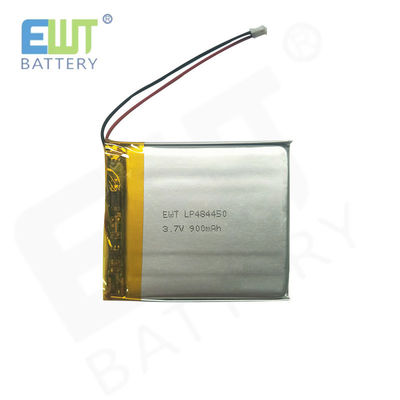 الجهد الاسمي 3.7 فولت بطارية البوليمر الليثيوم LP484450 3.7 فولت 900mAh الدرجة A للتفريغ