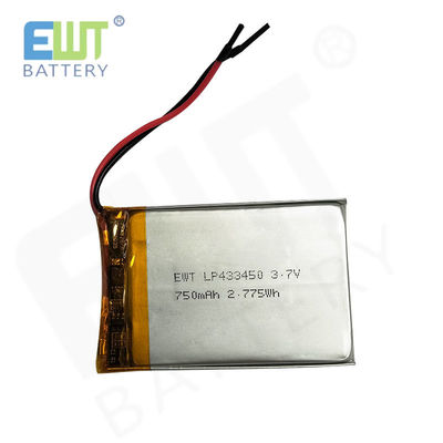 LP433450 3.7V 750mAh Li-Polymer Power Cell مع حماية من الإفراط في التفريغ