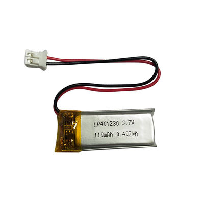 1S1P Li-Polymer Power Cell LP401230 3.7V 110mAh مع PCM الحل النهائي لتخزين الطاقة
