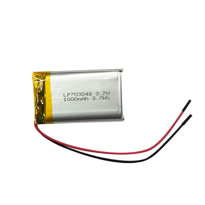 LP703048 3.7V 1000mAh بطارية الليثيوم البوليمر القابلة لإعادة الشحن
