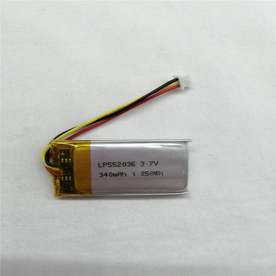 بطارية الليثيوم البوليمرية القوية والمتينة LP552036 3.7V 340mAh