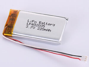LP402035 3.7V 220MAH 1S1P البوليمر الليثيوم أيون القابل لإعادة الشحن الخلية النوع عالية السرعة لأداء طويل الأمد والتخلص السليم