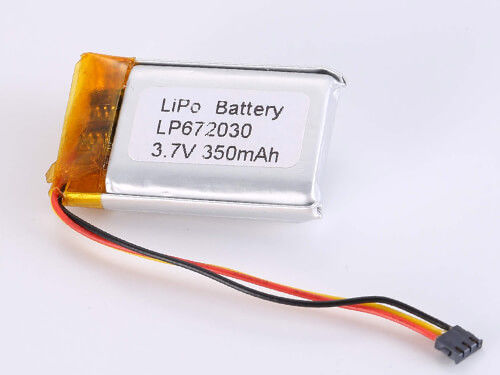 3.7V 350MAH 500-1000 دورة بطارية البوليمر الليثيوم -20 إلى 60 درجة مئوية درجة حرارة التفريغ