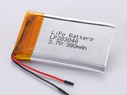 LP283048 3.7V 380MAH بطارية البوليمر الليثيوم القابلة لإعادة الشحن من الدرجة الأولى -20 إلى 45 درجة مئوية
