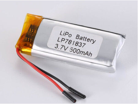 متطلبات العملاء 3.7 فولت 500mah بطارية ليبو مع سعة عالية وخلية بطارية البوليمر الليثيوم المواد الأنودية الأخرى