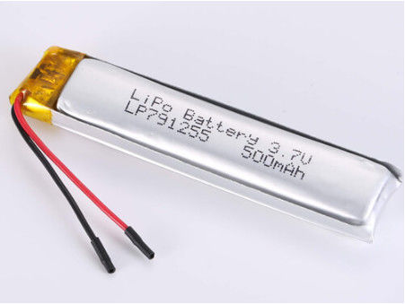 LP791255 500MAH JST / بطارية بوليمر الليثيوم المخصصة لحل طاقة عالية السعة وطويلة الأمد عن طريق التسليم الجوي