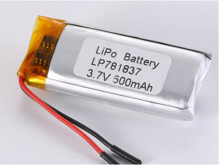 LP781837 3.7V 500MAH 1C التفريغ الحالي المتواصل بطارية البوليمر الليثيومية للهواتف الذكية