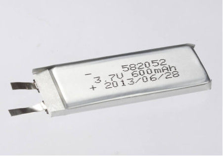 3.7 فولت 600MAH 3.7 فولت بطارية البوليمر الفضية ذات الخلية القابلة لإعادة الشحن البوليمر الليثيومية للتطبيقات الثقيلة