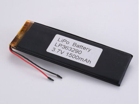 الفضة 3.7 فولت 1500MAH بطارية لي أيون مصنعي بطارية ليبو ذات سعة عالية مع درجة 1C ومعدل التفريغ القصوى