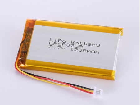 LP503759 3.7V 1200MAH بطاريات لي أيون المصنعين الفضة للأجهزة القابلة لإعادة الشحن