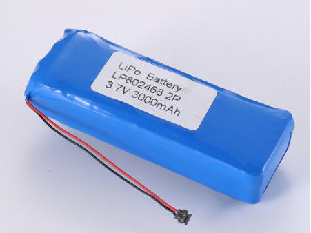 LP802468 3.7V 3000MAH بطارية البوليمر الليثيومية لتخزين الطاقة حماية الشحن الزائد JST / مخصص