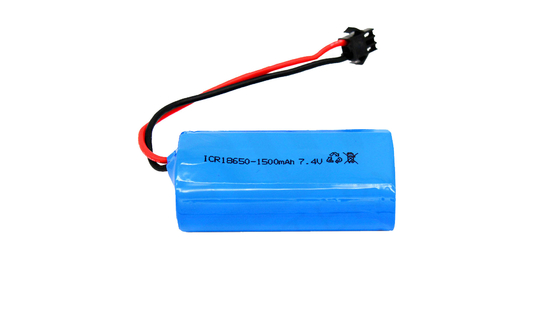 1500MAH 7.4V ICR18650 بطارية الليثيوم الحديد الفوسفاتية للحافلات الكهربائية والسكوترات الكهربائية